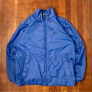 Vintage Y2K Nike Blokecore Athletic Zip Up Blue Lined Windbreaker Track Jacket M